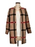 Tahari Plaid Multi Color Brown Cardigan Size M - photo 1
