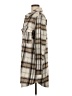 MELLODAY Plaid Ivory Coat Size M - photo 5