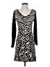 Yuka Animal Print Black Cocktail Dress Size S - photo 1