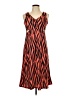 Assorted Brands Animal Print Orange Casual Dress Size L - photo 1