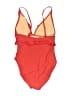 J.Crew Color Block Red One Piece Swimsuit Size 4 - photo 2