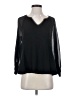 Akemi + Kin 100% Polyester Solid Black Long Sleeve Blouse Size S - photo 1