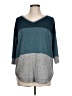 Maurices Color Block Teal Pullover Sweater Size L - photo 1