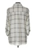 Fortune + Ivy 100% Polyester Plaid Gray 3/4 Sleeve Blouse Size L - photo 2