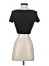 Shein 100% Polyester Black Short Sleeve Top Size 2 - photo 2