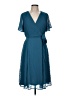 Tacera 100% Polyester Teal Cocktail Dress Size M - photo 1