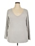 Torrid Solid Gray 3/4 Sleeve T-Shirt Size 3X Plus (3) - photo 1