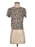 Babaton Animal Print Tan Short Sleeve Turtleneck Size S - photo 1
