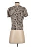 Babaton Animal Print Tan Short Sleeve Turtleneck Size S - photo 2