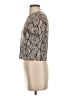 Babaton Animal Print Tan Short Sleeve Turtleneck Size S - photo 5