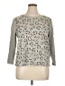 Gap 100% Cotton Animal Print Gray Pullover Sweater Size XL - photo 1