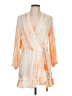 Blue Island 100% Rayon Orange Kimono Size L - photo 1