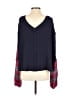 Free People Chevron-herringbone Blue Pullover Sweater Size XS - photo 2