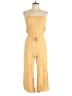 Blue Life 100% Rayon Solid Yellow Jumpsuit Size M - photo 1