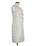 NY Collection Checkered-gingham Gray Casual Dress Size L (petite) - photo 4