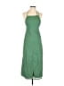 Zara 100% Polyester Solid Green Casual Dress Size XS (estimated) - photo 1