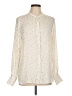 H&M 100% Polyester Stars Ivory Long Sleeve Blouse Size 12 - photo 1
