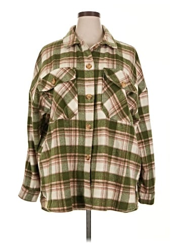 Fashion Nova 3/4 Sleeve Button-Down Shirt (view 1)
