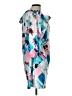 Boston Proper Print Blue Casual Dress Size L - photo 4