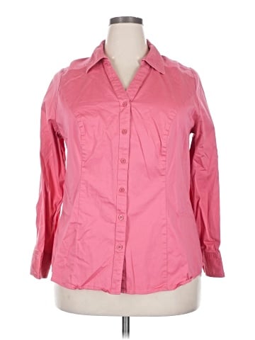 Lane Bryant 3/4 Sleeve Button-Down Shirt (view 1)