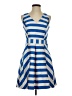 Adelyn Rae 100% Polyester Stripes Blue Cocktail Dress Size S - photo 1
