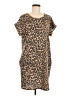First Love Animal Print Brown Casual Dress Size M - photo 1