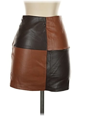 Superdown Faux Leather Skirt (view 2)