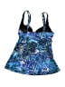 Shore Shapes Print Blue Swimsuit Top Size 8 - photo 2