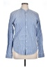 Sandro 100% Cotton Stripes Blue Long Sleeve Button-Down Shirt Size XL - photo 1