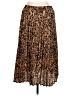 Chartou 100% Polyester Animal Print Brown Casual Skirt Size L (estimated) - photo 2