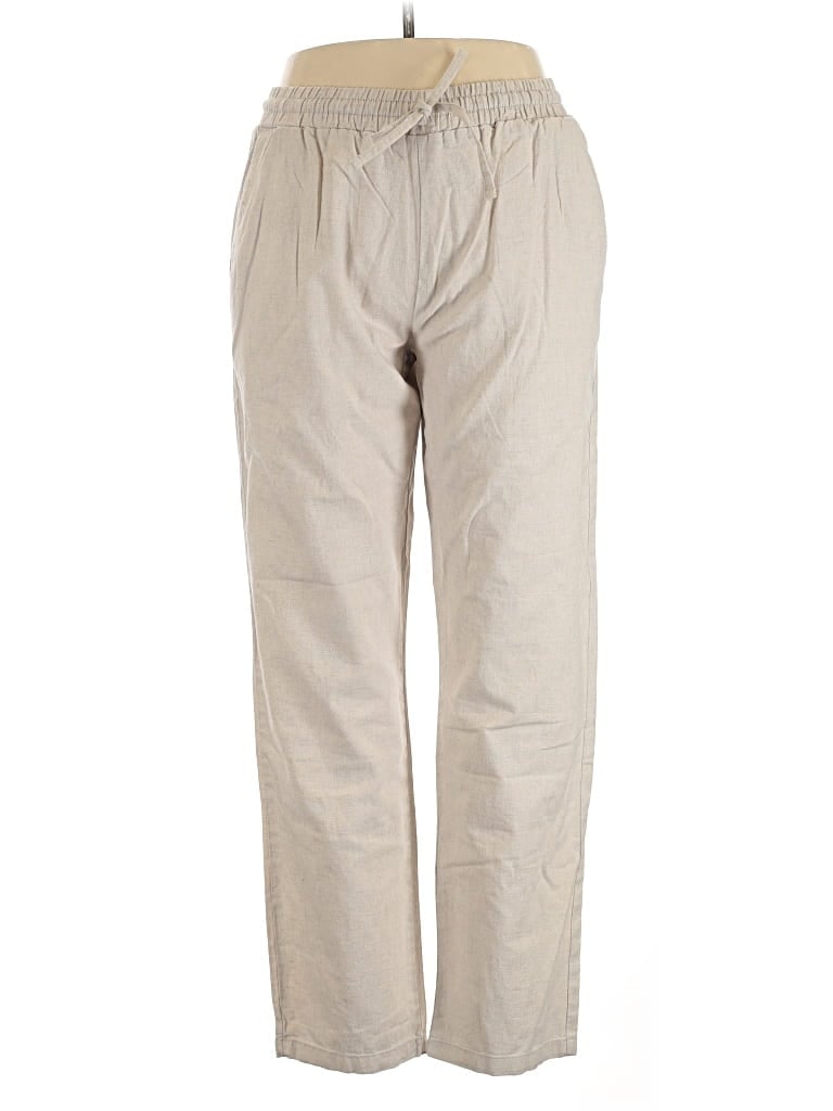 Pre-owned Assorted Brands Linen Pants In Tan