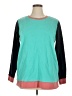 Lands' End Color Block Teal Sweatshirt Size XL - photo 1