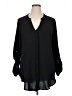 retrology 100% Polyester Black Long Sleeve Blouse Size XL - photo 1