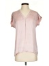 Everleigh 100% Polyester Pink Short Sleeve Blouse Size S - photo 1