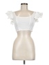 Zara 100% Cotton White Short Sleeve Top Size XS - photo 1