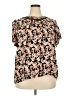 Angels 100% Rayon Floral Black Short Sleeve Blouse Size 2X - photo 1