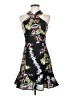 Hutch 100% Polyester Floral Black Cocktail Dress Size 4 (petite) - photo 1