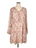 Express 100% Polyester Floral Tan Casual Dress Size XL - photo 1