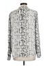 J.Crew Factory Store 100% Polyester Animal Print Silver Long Sleeve Blouse Size L - photo 2