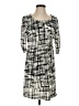 Perceptions Graphic Gray Casual Dress Size S - photo 1