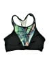 Pink Lotus Graphic Black Swimsuit Top Size M - photo 1