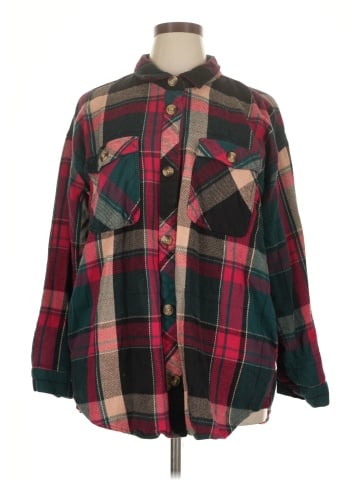 Maurices 3/4 Sleeve Button-Down Shirt (view 1)