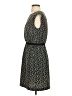 Ann Taylor LOFT 100% Polyester Print Black Casual Dress Size S - photo 5