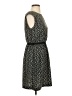 Ann Taylor LOFT 100% Polyester Print Black Casual Dress Size S - photo 4