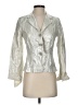 ECI 100% Linen Metallic Silver Jacket Size 2 - photo 1