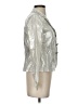 ECI 100% Linen Metallic Silver Jacket Size 2 - photo 4