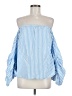 Petersyn Blue 3/4 Sleeve Blouse Size S - photo 1
