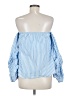 Petersyn Blue 3/4 Sleeve Blouse Size S - photo 2