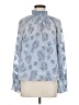 Rebecca Taylor Damask Floral Blue Blouse Size 0 - photo 1
