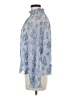 Rebecca Taylor Damask Floral Blue Blouse Size 0 - photo 5